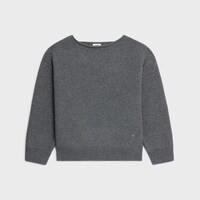 JERSEY CON CUELLO BARCO DE LANA Y CACHEMIRA - GRIS OSCURO -  - 1 | CELINE