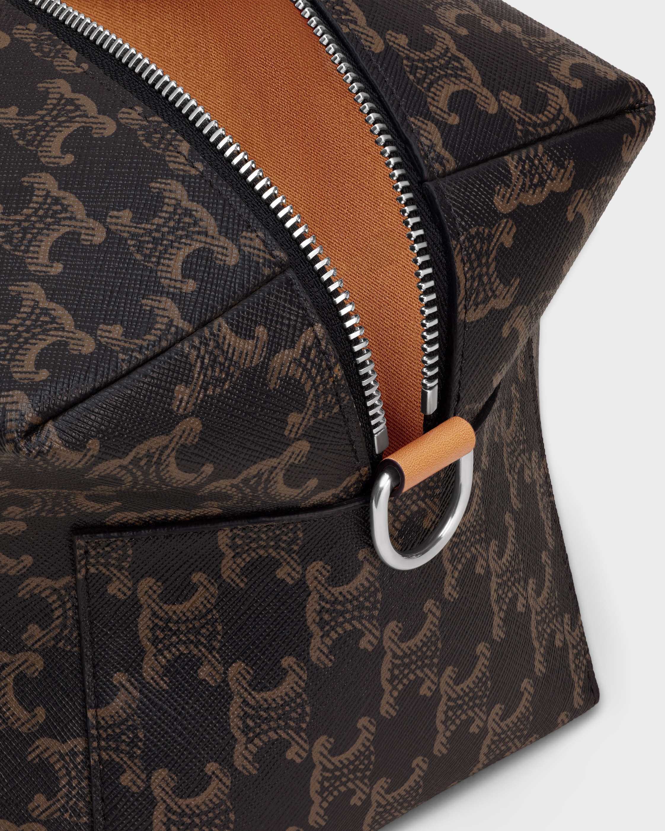 CROSSBODY BAG TAKE AWAY IN TRIOMPHE CANVAS AND CALFSKIN - TAN | CELINE