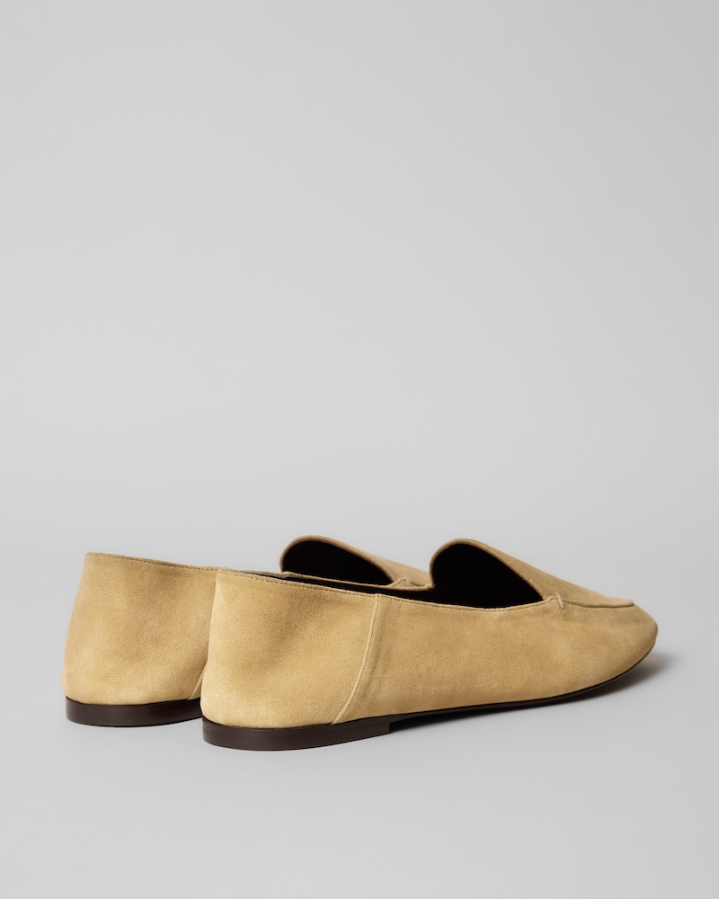 AURA LOAFER IN SUEDE CALFSKIN - STONE BEIGE -  - 1 | CELINE