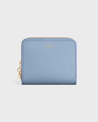 スモール ジップウォレット トリオンフチャーム / グレインドカーフスキン - ライトデニム - 財布・ウォレット - 1 | CELINE