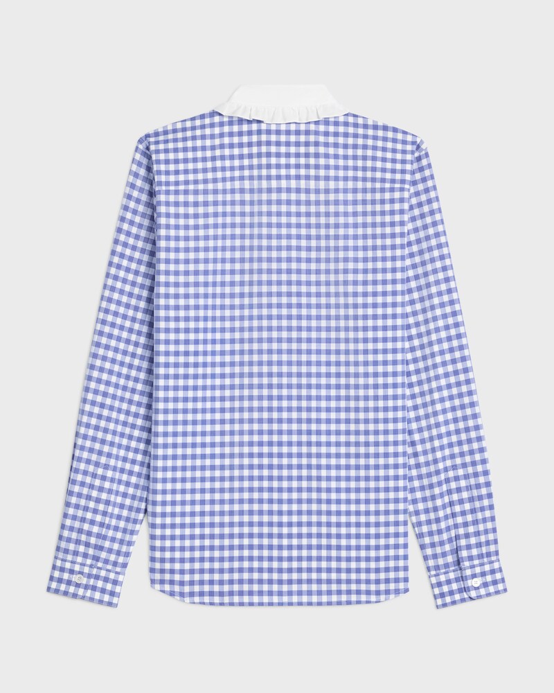 chemise coton vichy - BLANC/BLEU -  - 1 | CELINE