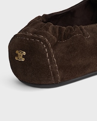 ADAM LACE-UP LOAFER IN SUEDE CALFSKIN - DARK BROWN -  - 2 | CELINE