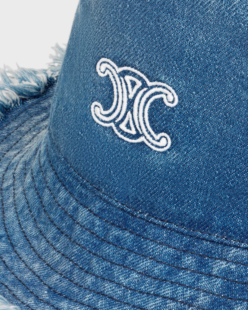 SOMBRERO DE PESCADOR TRIOMPHE DE DENIM DE ALGOD&Oacute;N - CRISTAL VIVIENNE -  - 1 | CELINE
