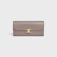 LARGE WALLET TRIOMPHE in Shiny calfskin - PEBBLE - WALLETS - 1 | CELINE