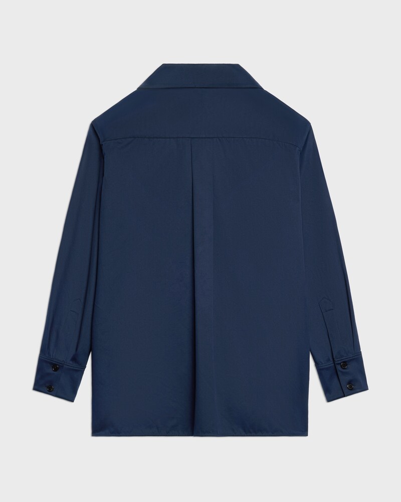 overshirt IN cotton satin - NAVY -  - 1 | CELINE