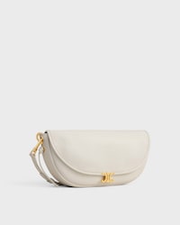 LITTLE HALFMOON SOFT TRIOMPHE IN SUPPLE SHINY LAMBSKIN - WHITE COTTON - SOFT TRIOMPHE - 2 | CELINE