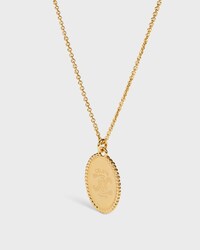สร้อยคอ TRIOMPHE MEDAL ทำจากทองเหลืองเคลือบทอง - สีทอง - TRIOMPHE - 2 | CELINE