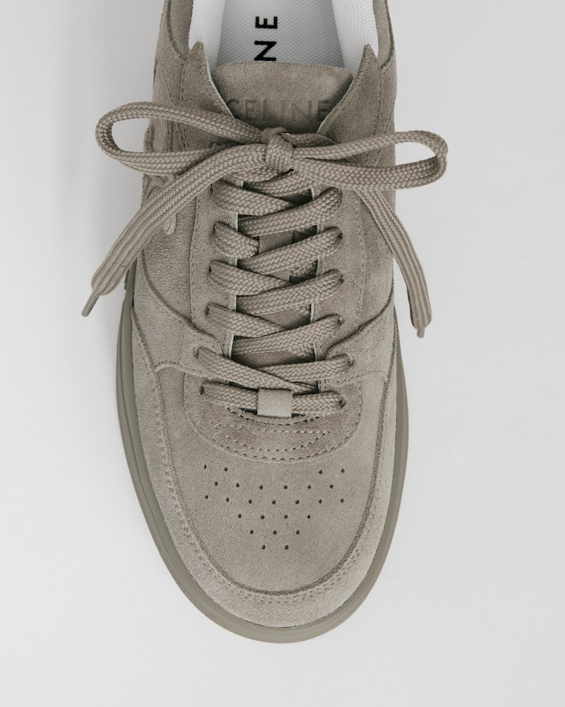 BLOCK WEDGE SNEAKER IN SUEDE CALFSKIN AND CALFSKIN - GREY -  - 1 | CELINE