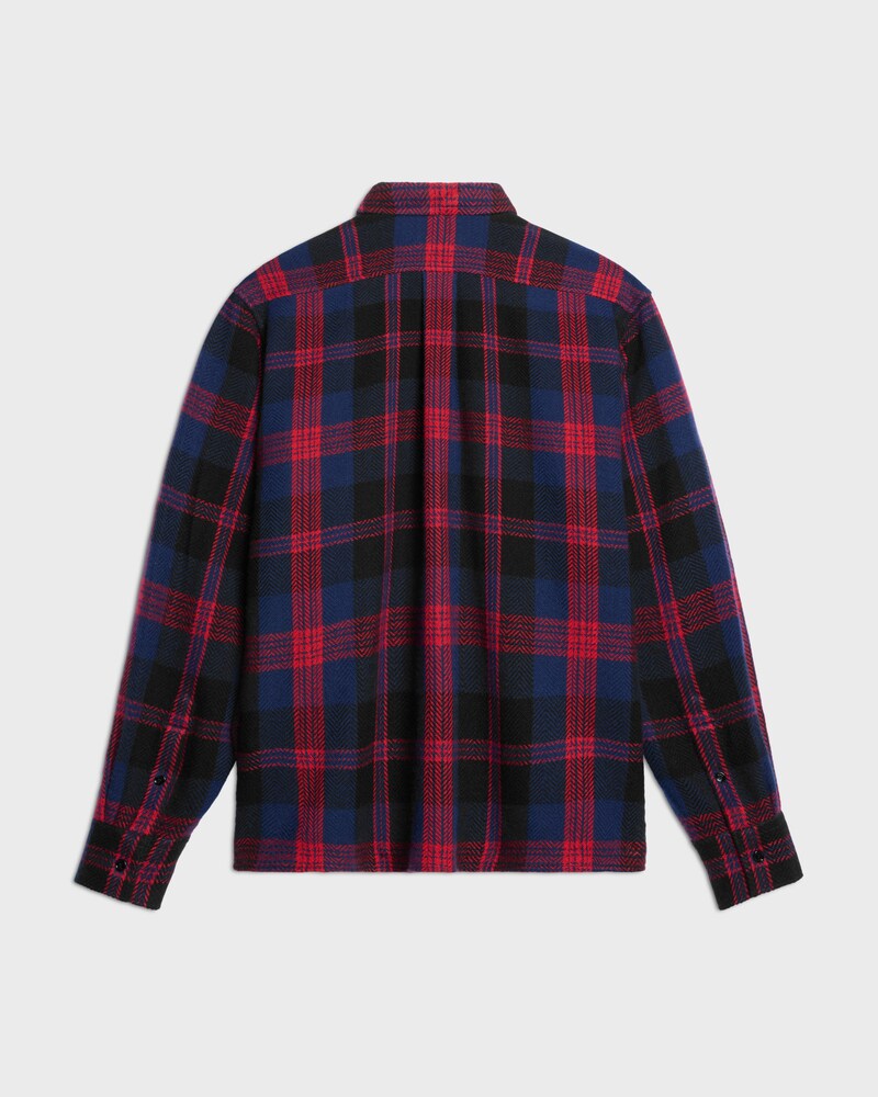 overshirt IN checked cashmere - BLACK/BLUE/RED -  - 1 | CELINE