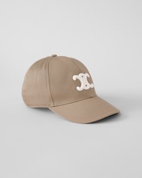 triomphe baseball cap IN cotton gabardine - GREIGE -  - 1 | CELINE