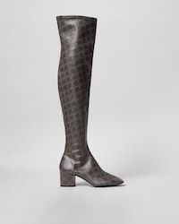 THIGH-HIGH STRETCH BOOT - BLACK / BROWN -  - 1 | CELINE