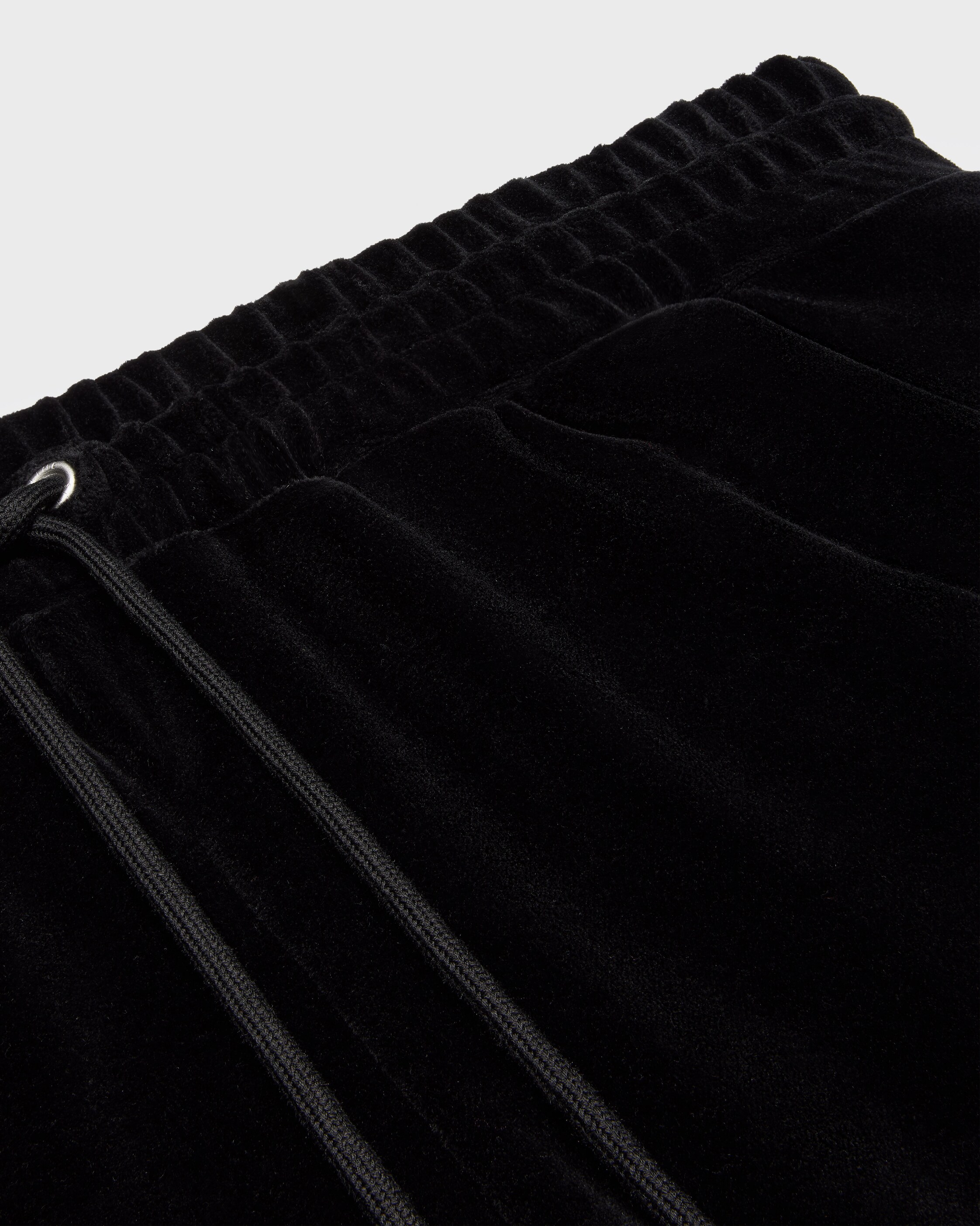 TRACKSUIT PANTS IN velvet jersey - BLACK / WHITE | CELINE