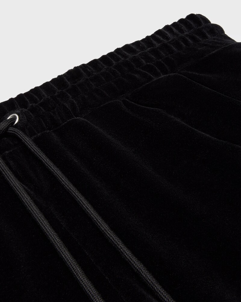TRACKSUIT PANTS IN velvet jersey - BLACK / WHITE -  - 1 | CELINE