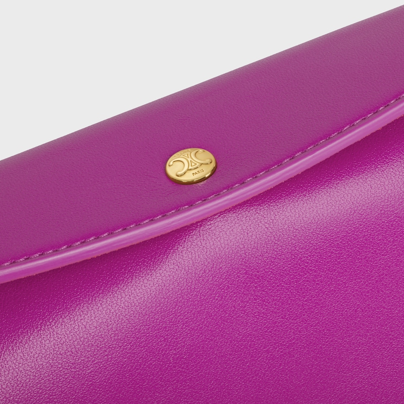 TRIO FLAP IN Smooth Lambskin - MAGENTA - MORE LINES - 1 | CELINE