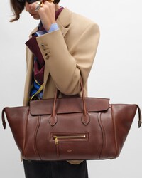 LUGGAGE IN SUPPLE SHINY LAMBSKIN - DEEP BROWN - LUGGAGE - 2 | CELINE