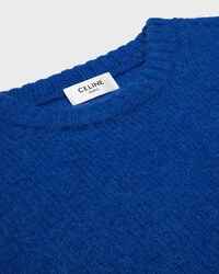 JERSEY CON CUELLO REDONDO DE LANA SHETLAND - AZUL -  - 2 | CELINE
