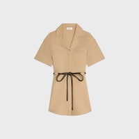 dress IN cotton and silk twill - CORDE -  - 1 | CELINE