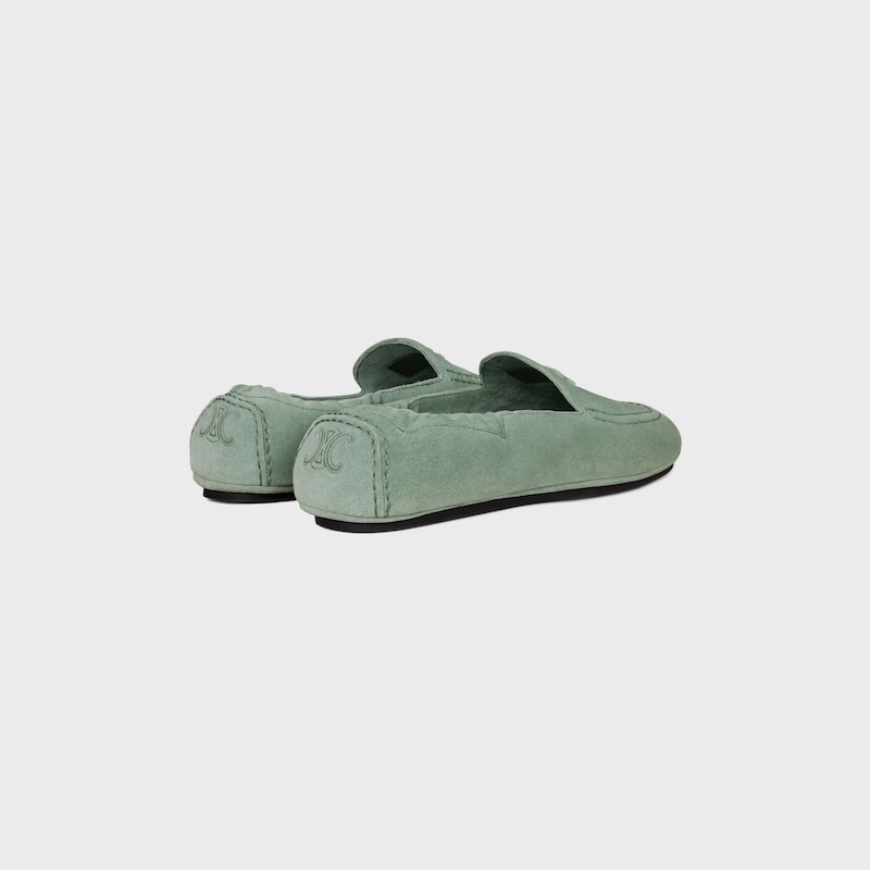 MOCASSIN ADAM EN CUIR DE VEAU VELOURS - CÉLADON -  - 1 | CELINE