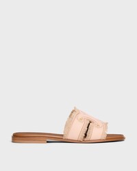 MARINA MULE IN CANVAS - POWDER PINK -  - 1 | CELINE