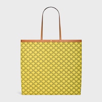 SHOPPER GRANDE E PLANA EM TRIOMPHE CANVAS - YELLOW / NAVY - TRIOMPHE CANVAS - 1 | CELINE