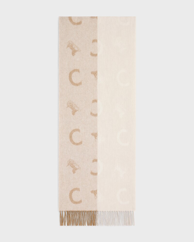 scarf IN wool and cashmere - BEIGE / CREAM -  - 1 | CELINE