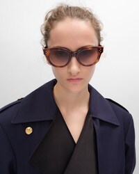 Round S332 sunglasses in Acetate - CLASSIC HAVANA -  - 2 | CELINE
