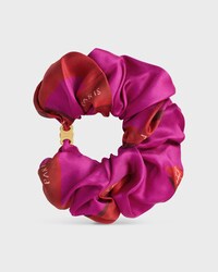 Celine Weaved Ribbons桑蠶絲及金色飾面黃銅髮圈 - 玫红色/红色 - 髮飾 - 1 | CELINE