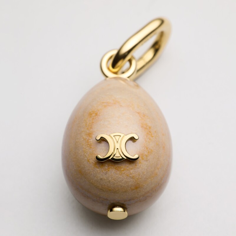 CELINE STONE EGG金色饰面坠饰 - 淡褐色/金色 - 挂饰 - 1 | CELINE