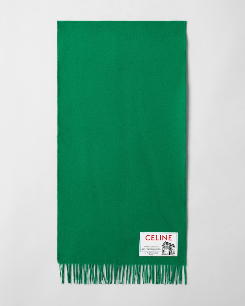 ÉCHARPE EN LAINE ET CACHEMIRE - VERT -  - 1 | CELINE
