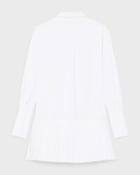 shirt dress IN technical cotton poplin - WHITE -  - 2 | CELINE