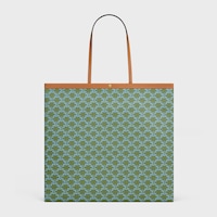 SHOPPER GRANDE E PLANO EM Triomphe Canvas - KAKI CLARO / AZUL CÉU - TRIOMPHE CANVAS - 1 | CELINE