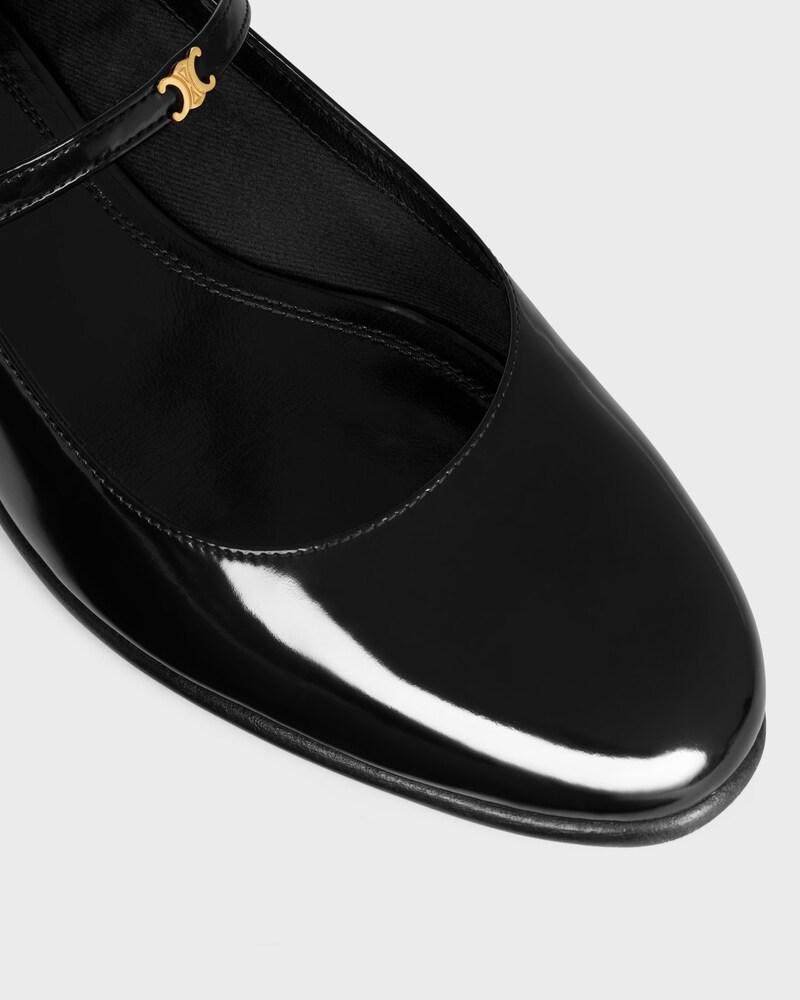BALLERINE CITY EN CUIR DE VEAU BRILLANT - Noir -  - 1 | CELINE