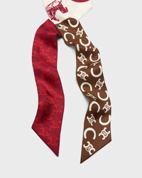 Lavalliere IN HERITAGE SILK TWILL - BROWN/RED/BURGUNDY -  - 2 | CELINE