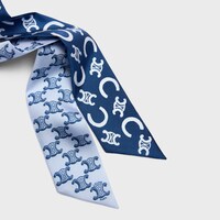 lavalliere IN SILK TWILL - OFFWHITE/BLUE -  - 2 | CELINE