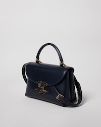 TEEN NINO BAG IN SMOOTH SATINATED CALFSKIN WITH ENAMEL CLOSURE - INK BLUE - EVENING - 2 | CELINE