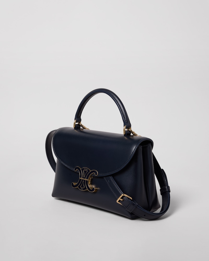 TEEN NINO BAG IN SMOOTH SATINATED CALFSKIN WITH ENAMEL CLOSURE - INK BLUE - EVENING - 1 | CELINE