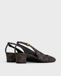 ZAPATO DE SALÓN NEO CITY DE TEJIDO RECUBIERTO TRIOMPHE - NEGRO / MARRÓN -  - 2 | CELINE