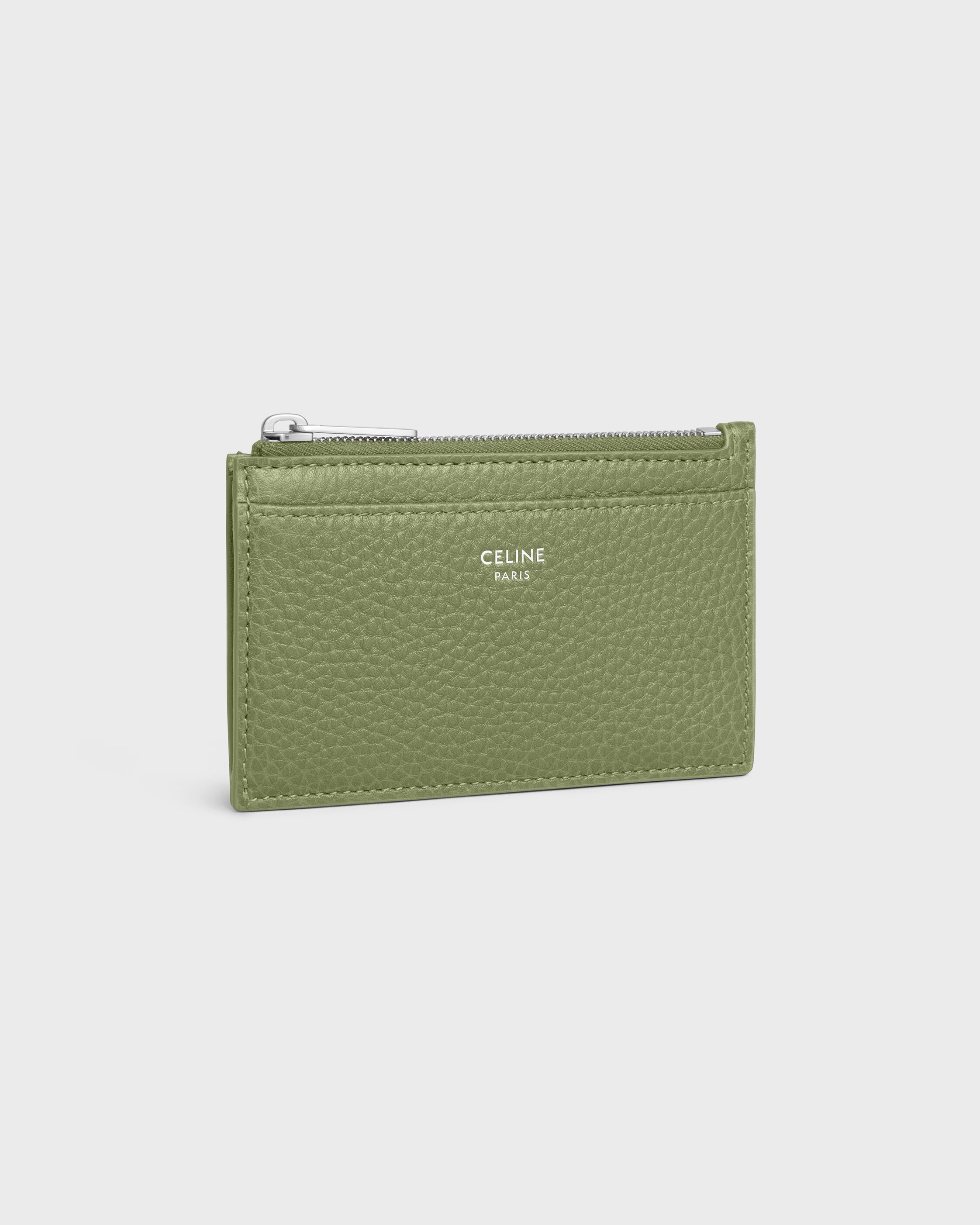 Zipped Card Holder IN GRAINED CALFSKIN - LIGHT KHAKI | CELINE