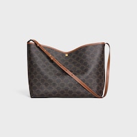 SOFT SHOPPER BAG IN Triomphe Canvas and Calfskin - TAN - TRIOMPHE CANVAS - 1 | CELINE