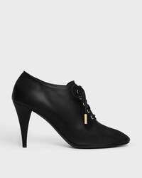 BALLERINE LACÉE À TALON SOFT OXFORD EN CUIR DE VEAU - TANNAGE VÉGÉTAL - Noir -  - 1 | CELINE