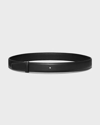 Reversible Strap 30MM IN Smooth and Grained Calfskin - BLACK -  - 2 | CELINE