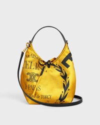 スモール ホーボー / シルク & カーフスキン - イエロー / ブラック - トートバッグ - 2 | CELINE