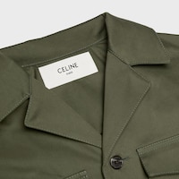 overshirt IN cotton satin - ARMY GREEN -  - 2 | CELINE