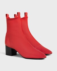 CHERI - BOTTINE ZIPPÉE EN CUIR D'AGNEAU STRETCH - ROUGE VIF -  - 2 | CELINE