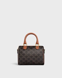 SMALL BOSTON IN Triomphe Canvas and calfskin - TAN - CROSS-BODY BAGS - 1 | CELINE