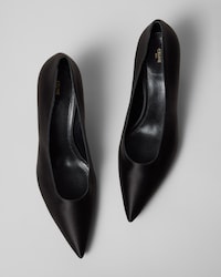 MIDI PUMP IN SATIN - BLACK -  - 3 | CELINE
