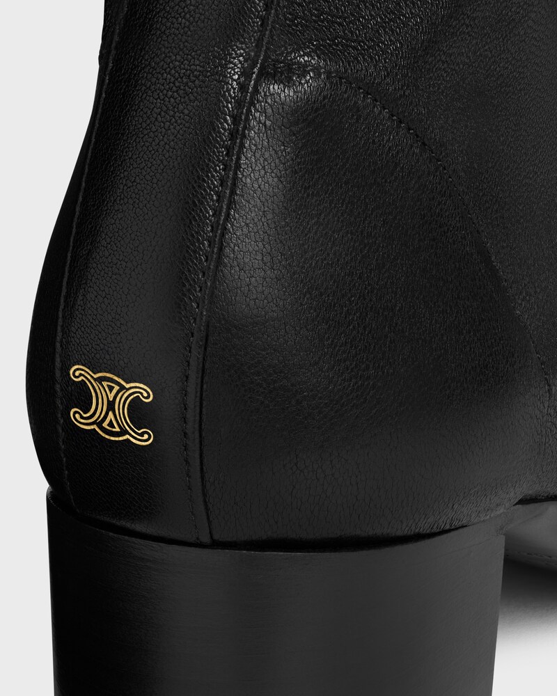 CHERI - BOTTINE ZIPPÉE EN CUIR D'AGNEAU STRETCH - Noir -  - 1 | CELINE