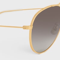 METAL FRAME 01 SUNGLASSES IN METAL WITH POLARIZED LENSES - Gold/Gradient Grey -  - 2 | CELINE