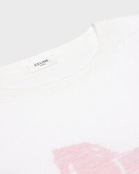 double-layers t-shirt IN FINE COTTON JERSEY - WHITE/BLACK/RED -  - 2 | CELINE