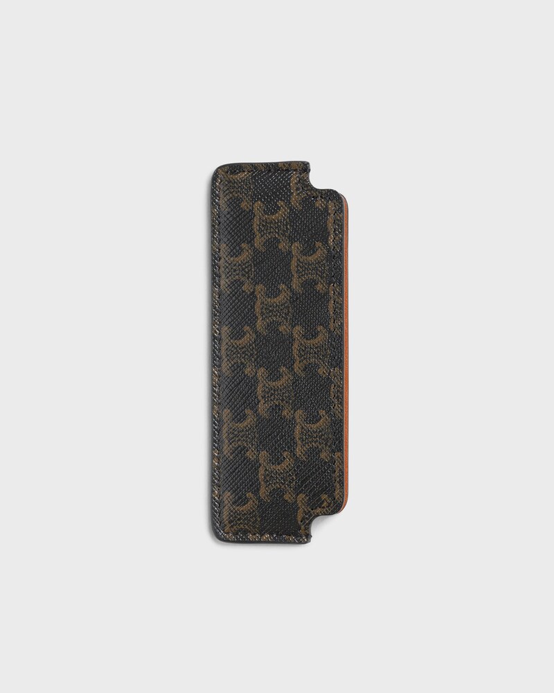 PEINE PARA EL BIGOTE CON ESTUCHE DE LONA TRIOMPHE - Negro / Tostado - GIFT FINDER - 1 | CELINE